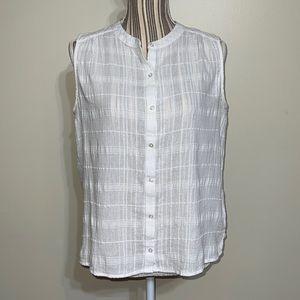* Land ‘n Sea White Button Down Top